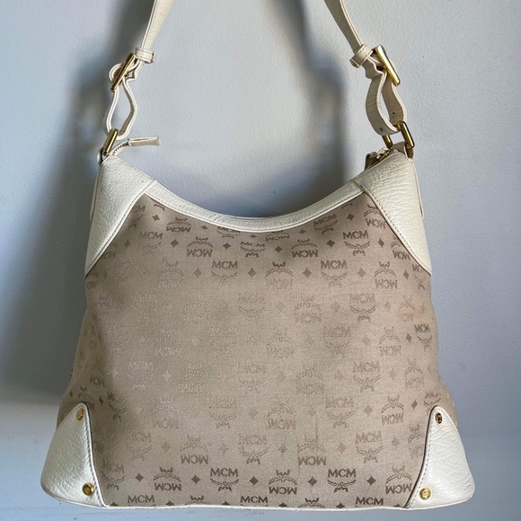 AUTHENTIC VINTAGE MCM CANVAS LEATHER SHOULDER BAG - Picture 2 of 16